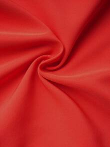 Camisa casual de mujer de manga larga con bolsillos y botones, adecuada para todas las estaciones, primavera - Rojo - Ver 3