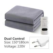 Manta calefactora eléctrica de 220V, 70x150cm/120x150cm/150x180cm, manta calefactoraás gruesa, termostato cálido para invierno, almohadillas calentadas MPNL - Verde 70x150CM - Ver 8