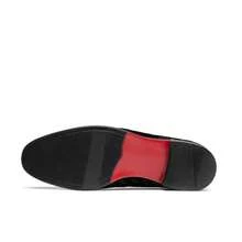 Men's Dress Loafers Velvet Tuxedo Slip-On Shoes Wedding Party Red Bottom For Male - màu đen - Xem 4