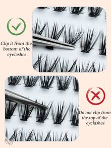 120簇/20片 8毫米 C型卷翘 自然柔软 DIY假睫毛，手工制作 0.07毫米厚度仿貂毛睫毛，适合日常佩戴 睫毛嫁接 - C - 查看 2