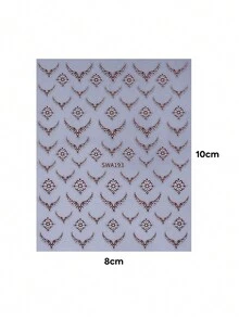 4片装金属法式线条美甲贴纸，奢华法式贴花，自粘式DIY图腾滑块，美甲装饰，婚礼日常美甲用品 - 彩色 - 查看 11