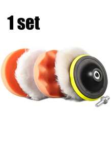 6pcs Set Car Polishing Care Set | Polishing, Waxing, And Buffing 3-In-1 | Professional Care Tools With Sponge Pads | Special For Car Detailing And Maintenance, Car Detailing, Polishing, And Waxing Sponge Wheel, Self-Adhesive Wool Ball Sponge Polishing Pad - One Size Fits All - View 7