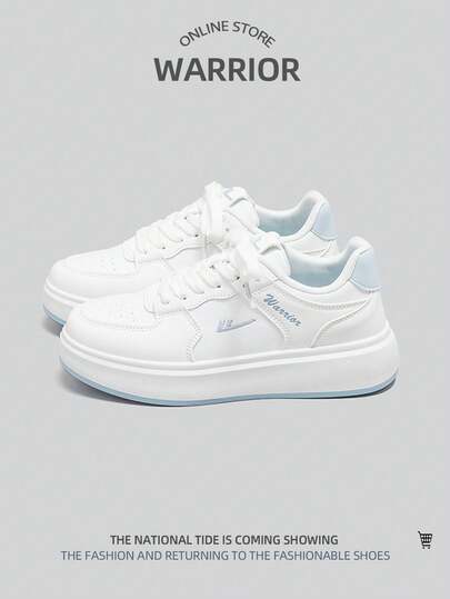 WARRIOR 1 双运动低帮运动鞋，百搭低帮撞色白色休闲运动鞋，女士款