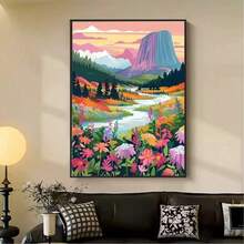 5D钻石画“流水致富”，全钻风景画，客厅大型钻石刺绣，2020新款 - 無框 - 查看 5