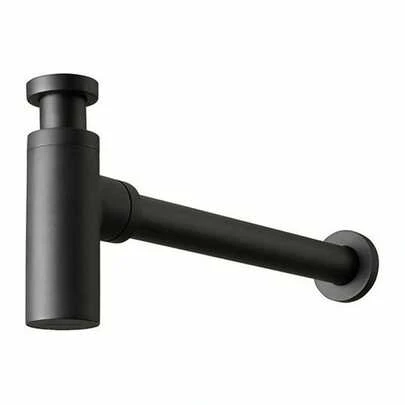 Matt Black Universal Bathroom Basin Sink Brass Bottle Trap Waste