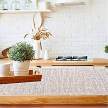 1 Roll Of Beige Linen Pattern Self-Adhesive Wallpaper, Grass Cloth, Ready-To-Peel Wallpaper, Beige Artificial Linen Contact Paper, Suitable For Cabinets/Countertops, Removable, Textured Wallpaper Self-Adhesive, Vinyl Fabric Wallpaper Waterproof - Linen - View 9