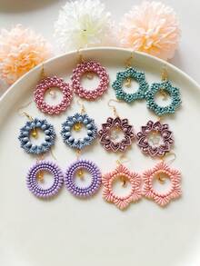 Plastic Polymer Clay Cutters & Hollowed-Out Retro Geometric Floral - DIY Crafting With Precise Cutting Edges For Handmade Clay, Jewelry Beads, Resin Charms - Molding Die For Polymer Clay Art Supplies (Compatible With DIY Kits) - TH163 - View 10