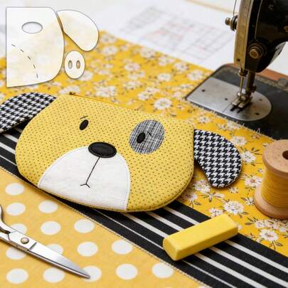 3pcs Dog Shaped Zipper Bag Sewing Template DIY Creative Zipper Bag Quilting Template - Handicraft And Sewing Guide, Transparent PET Template For Precise Cutting, Suitable For Sewing And Patchwork, Handmade Bag Template, Tool Ruler Template