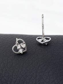 1对微型氧化锆蝴蝶吊坠耳环（0.03μm） - 鋯石愛心耳環 - 查看 4