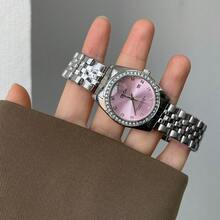 1 chiếc đồng hồ nữ cao cấp CILOA chống nước, có lịch, thích hợp đeo hàng ngày và trong các dịp lễ. - Hồng - Xem 4