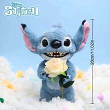 Disney Búp bê nhồi bông Stitch chính hãng, quà tặng sinh nhật/ngày Valentine cho trẻ em, đồ trang trí nhà cửa, đồ trang trí phòng ngủ, quà lưu niệm, búp bê nhồi bông tương tác, đồ trang trí tiệc, quà tặng tiệc tùng - Màu xanh lam - Xem 12