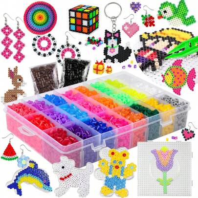 800pcs/2400pcs Vibrant Multicolor Beads Set, For DIY Crafting Hobbyists, DIY Handmade Gift Jewelry Bracelet Making Materials
