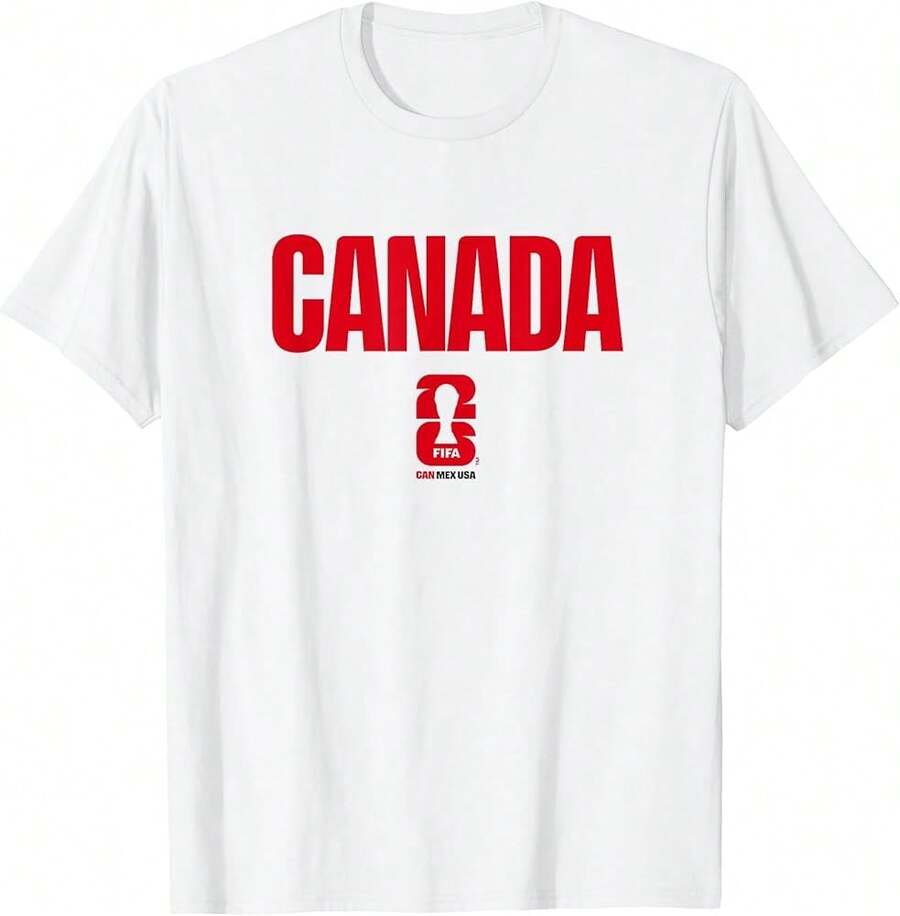 FIFWORLD CUP26 Canada Host Country Stamp T-Shirt - White - View 1