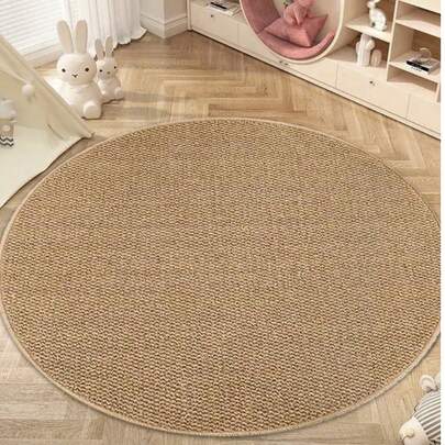 1 szt. okrągły brązowy dywanik, dywan do salonu, dywanik, dywanik do salonu, mały dywanik, mata, wystrój domu, duży dywanik do salonu, okrągły dywanik, wystrój salonu, wystrój pokoju, zmywalny dywanik
