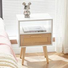 Nightstands - White+Natural + MDF - View 3