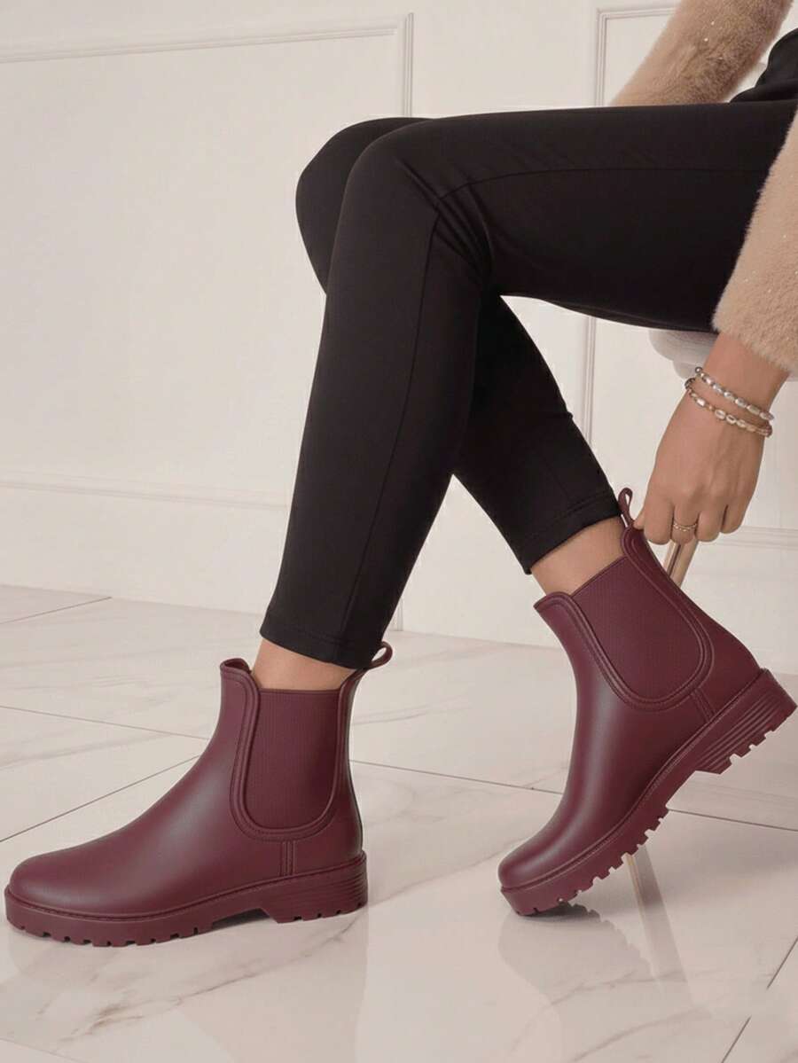 Women's Chelsea Boots – Modern – Beige, Black, Brown, Khaki, Red, Green, Leopard - Red - View 1