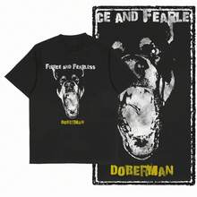 G59 Exclusive Pure Cotton Men's Vintage Dog GraphicT-Shirt |   Streetwear Big Size Cool O-Neck Men's Tee Tshirt T Shirt - 黑 - 查看 7