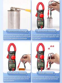 高精度数字钳形万用表，带语音播报功能，交流电流表，电工专业万用表 - 彩色 - 查看 6