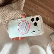 GUCADI Iceland Blue Magnetic Cloudberry + Cloudberry, Matte Heart-Shaped Magnetic Stand, Glitter Magnetic Stand, Suitable For IPhone 16 Pro, Apple 17 Phone Case, Suitable For Women, 13 Bowknot, 15 - Iceland xanh - Xem 9