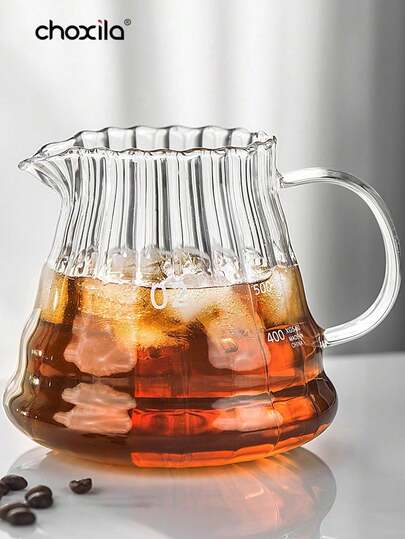 choxila 1pc Transparent Glass Coffee Pot, Standard Coffee Server Suitable For Drip Coffee Maker