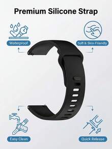 Tali jam tangan silikon universal 22mm dengan sistem pelepas cepat, kompatibel dengan tali jam tangan pintar RedmiWatch 5 Active/Lite, dan kompatibel dengan tali jam tangan antarmuka universal 22mm lainnya. Tersedia dalam berbagai warna untuk dipadukan, cocok untuk pria dan wanita, tahan air dan mudah dibersihkan. - 22mm - View 12