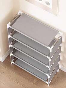 4-7 Tier Metal Tube Shoe Rack, Multi-Functional Shoe Organizer, Easy Assembly Shoe Rack Suitable For Hallway, Bedroom, Entryway, Living Room, Home Organization And Storage, Shoe Rack - Grey - View 4