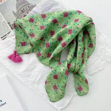 1 chiếc khăn tam giác kiểu Pháp kẻ caro tươi mát mùa hè dành cho nữ, băng đô, dây buộc tóc, phụ kiện tóc mùa hè, băng đô đi biển, khăn bandana cho nữ, kỳ nghỉ, du lịch. - màu xanh lá - Xem 6