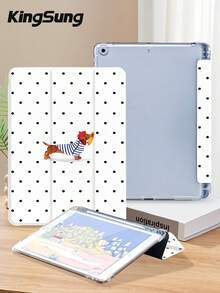 Kingsung 网格图案狗狗平板电脑保护套，兼容 iPad Air 8(M4) 2026 (11 英寸)、Air 8(M4) 2026 (13 英寸)、9.7/10.2/10.5/10.9/12.9 英寸/Pro 11 英寸、第十代、Galaxy Tab S6 Lite 10.4 英寸、Kindle Paperwhite 第十二代 2024、Kindle 第十一代 2022，柔软防震，智能支架/自动唤醒/睡眠功能 - 彩色 - 查看 5