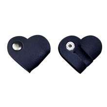 Lindo enrollador de cables de cuero organizador de cables organizador de cables enrollador de cables de auriculares línea de datos 6TJC - Ver 11