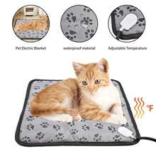 Manta eléctrica para perros y gatos, almohadilla calefactora, colchón para mascotas, impermeable, antimordida, cojín para silla con temperatura ajustable, 1 Uds. WU7L - EE. UU. 45 x 45 cm - Ver 4
