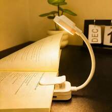 New Rechargeable LED Clamp Book Light, 360° Rotatable & Bendable, 3 Color Temperatures Dimmable, USB Charging Portable Reading Light, Bedroom Night Light - 夾書燈 - 查看 5