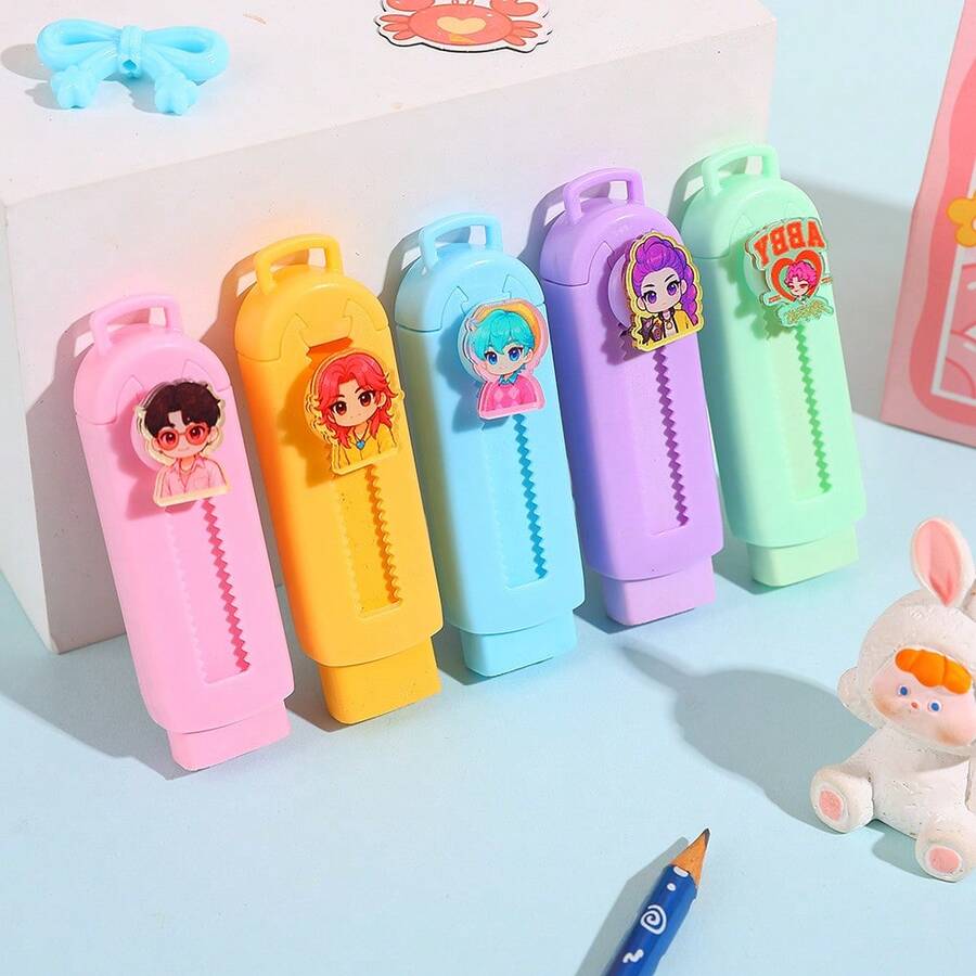 Bộ 1/2/3/4/5 cục tẩy hình nhóm nhạc nữ K-POP hoạt hình, văn phòng phẩm sáng tạo, ít vụn tẩy, dễ tẩy, đồ dùng học tập cho năm học mới. - Nhiều màu - Xem 1