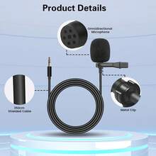 3.5mm车载麦克风，适用于车载蓝牙立体声车载主机，支持音频导航、外置免提通话等功能，可替换车载收音机麦克风组件 - 均碼 - 查看 2