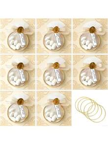 50pcs/Set Wedding Metal Floral Wreaths, Suitable As Wedding And Reception Guest Favors, Woven Rings, Dreamcatcher Rings, DIY Dreamcatcher Craft Materials, Also Suitable For Party Decoration - A - View 12