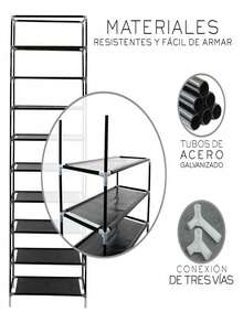 Organizador De Zapatos De 9 Niveles, Multifuncional, Resistente y De Alta Calidad. - Azul - Ver 3