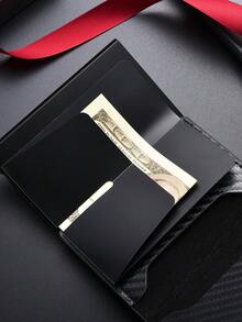 Aluminum Alloy Carbon Fiber Pattern Multi-Card Wallet, Automatic Pop-Up Card Holder, Unisex Credit Card Case, Easter - Multicolor - View 7