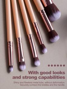 BS-MALL 14pcs High Quality Makeup Brush Set, Including Blush Brush, Eyeshadow Brush, Foundation Brush - Apricot - View 5