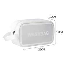 Transparent Tote Wash Bag Waterproof PU Makeup Bag Portable Cosmetic Bag Travel Toiletry Bag - Multicolor - View 15