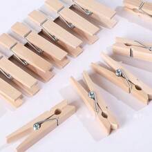 30个木制衣夹，长度约7.2厘米/2.8英寸 - 彩色 - 查看 3