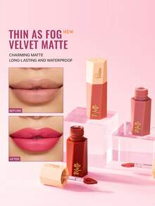 Pudaier 1pc Soft Velvet Matte Lipstick, Waterproof Long-Lasting, Suitable For All Skin Types - 12 - View 7
