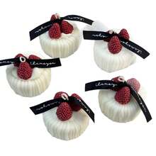 INS 裱花奶油草莓蛋糕香氛蜡烛，生日礼物，摄影道具，香氛，仿真水果 - 均碼 - 查看 6