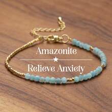 1pc Healing Crystal Bracelet, Natural 3mm Beryl, Amethyst, Black Quartz Faceted Beads, Adjustable, Unisex, Birthday Gift, Fashion Accessory, Friendship Gift - Multicolor - View 9