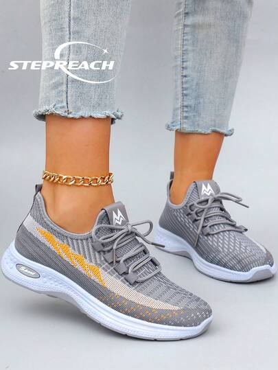 STEPREACH New Women Sports Shoes Casual Sneakers Mesh Breathable Comfortable Non-Slip Lightweight Slip-On Driving Shoes