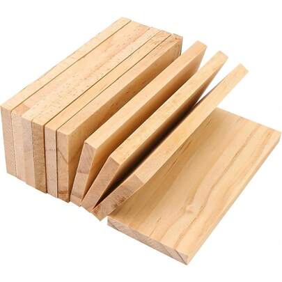 20pcs Unfinished Rectangular Wooden Boards, 4x10cm/1.57x3.94in, For Art Craft Painting