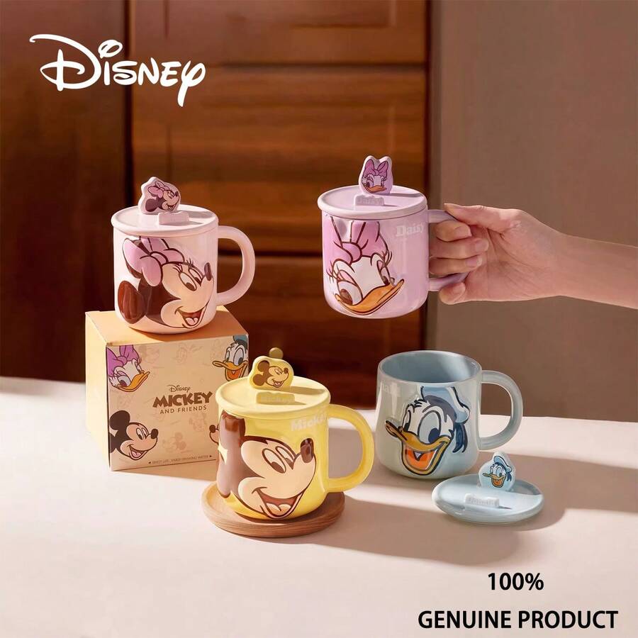Disney Cốc sứ có nắp và đế hình chuột  chính hãng của , hộp quà hình hoạt hình dễ thương. - Nhiều màu - Xem 1