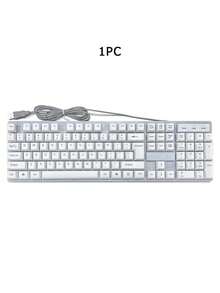 Combo de teclado y mouse con retroiluminación con cable, teclado con cable con sensación mecánica y retroiluminación para oficina y juegos, accesorios de computadora de escritorio y portátil - Multicolor - Ver 10