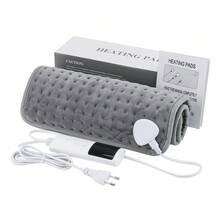 Almohadillas calefactoras eléctricas de 30x60cm para espalda, cuello, hombros, hogar, oficina, manta cálida lavable para invierno, Control de temperatura temporizado W8L8 - chufe Estadounidense 110V - Ver 11