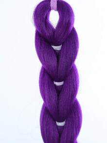26英寸紫色弹力发箍，动漫角色扮演假发，马尾辫款式，适合女性 - 彩色 - 查看 4