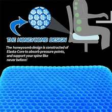 Gel Seat Cushion Double Thick Egg Gel Summer Cushion For Pressure Relief Breathable Chair Pad Car Seat Office Chair Soft Cushion - 42x36x3.5厘米 - 查看 4