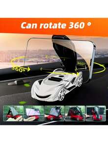 Adjustable Sports Car Styling Car Element A 360° Rotation Foldable Car Phone Holder Universal Dashboard Car Phone Mount Stable Anti-Shake Phone Stand Bracket Car Interior Accessories For All Smart Phones Spring Gift - Multicolor - View 5